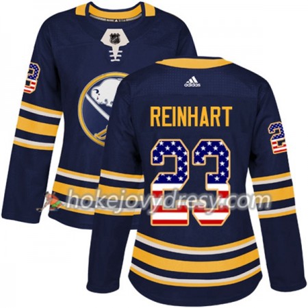 Dámské Hokejový Dres Buffalo Sabres Sam Reinhart 23 2017-2018 USA Flag Fashion Modrá Adidas Authentic